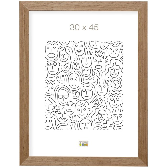 Houten lijst s46bh bruin-grijs 18x24 cm