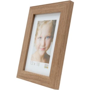 Houten lijst s46bh bruin-grijs 18x24 cm