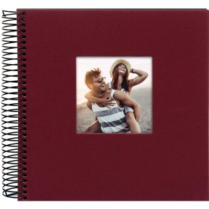 Spiraal Album Bella Vista bordeaux/zwart 20x20 cm