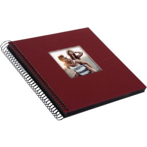 Spiraal Album Bella Vista bordeaux/zwart 20x20 cm