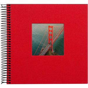 Spiraal Album Bella Vista rood/zwart 20x20 cm