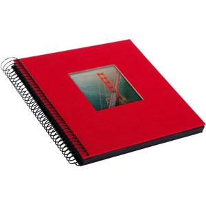 Spiraal Album Bella Vista rood/zwart 20x20 cm