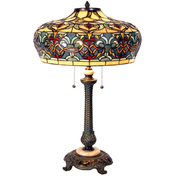 Tiffany tafellamp ø 47x71 cm geel gekleurd