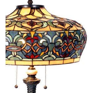 Tiffany tafellamp ø 47x71 cm geel gekleurd