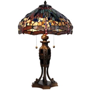 Tiffany tafellamp ø 42x64 cm groen gekleurd
