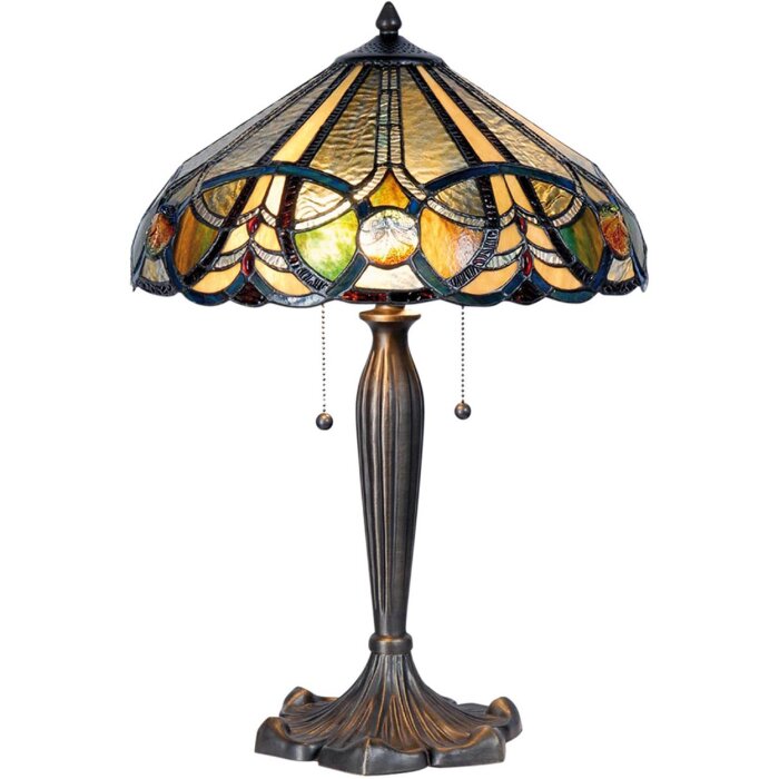Tiffany tafellamp ø 41x61 cm bruin gekleurd