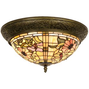 Lumilamp 5LL-5350 Plafondlamp Tiffany Ø 38x19 cm...