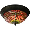 Tiffany plafondlamp Ø 38x19 cm geel