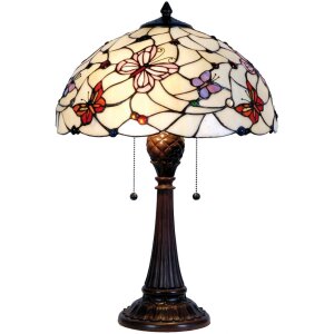 Tiffany tafellamp ø 41x60 cm rood gekleurd