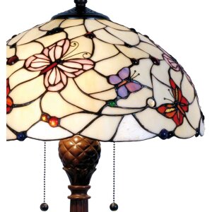 Tiffany tafellamp ø 41x60 cm rood gekleurd