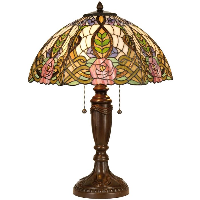 Tiffany tafellamp ø 47x61 cm groen gekleurd