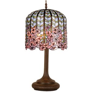 Tiffany tafellamp ø 40x84 cm roze gekleurd