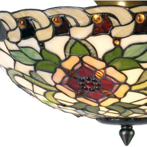 Tiffany plafondlamp ø 40x23 cm zwart