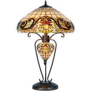 Tiffany tafellamp ø 46x76 cm geel gekleurd