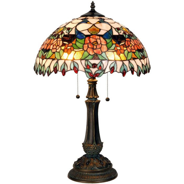 Tiffany tafellamp ø 41x67 cm rood gekleurd