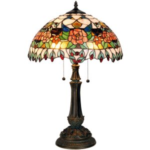 Tiffany tafellamp ø 41x67 cm rood gekleurd