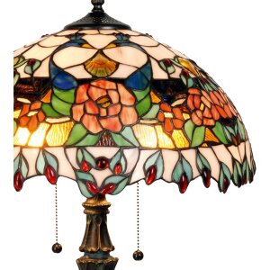 Tiffany tafellamp ø 41x67 cm rood gekleurd