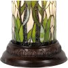 LumiLamp 5LL-5539 Tiffany Zuil Ø 31x78 cm Groen Wit Glas Bloemen Rond