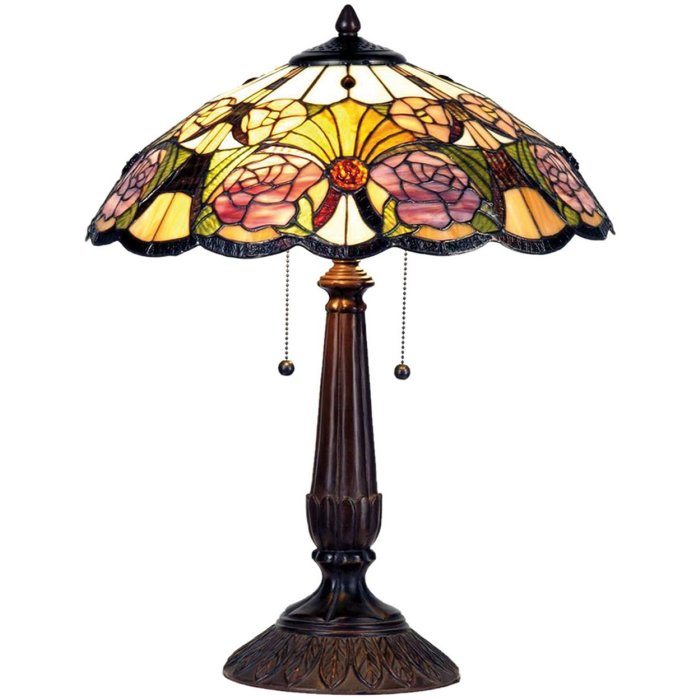 Tiffany tafellamp ø 44x57 cm paars gekleurd