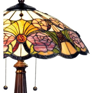 Tiffany tafellamp ø 44x57 cm paars gekleurd