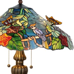 Tiffany tafellamp ø 52x65 cm blauw gekleurd