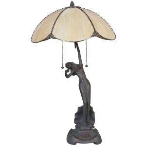 Tiffany tafellamp ø 41x70 cm grijs gekleurd