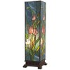Tiffany tafellamp 24x58,5 cm blauw gekleurd