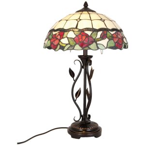 Tiffany Tafellamp 35x61 cm rood gekleurd