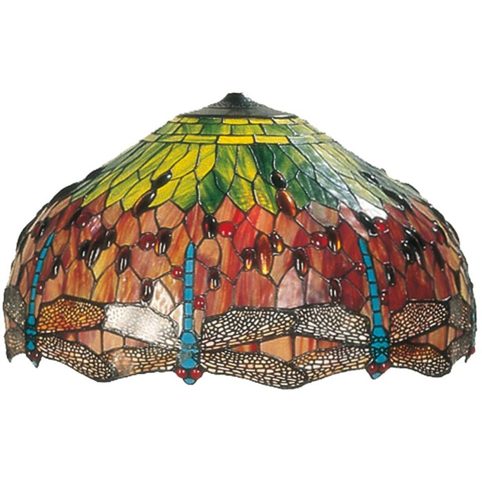 Tiffany Lampenkap ø 51x29 cm Gebrandschilderd Glas Veelkleurig