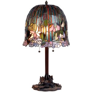 Tiffany tafellamp ø 37x68 cm paars gekleurd