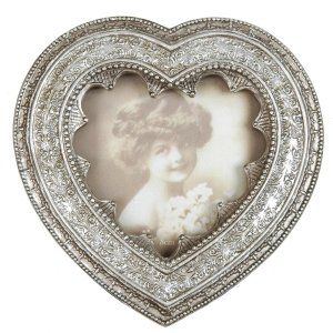 2765 antiek lijst zilver barok 8x8 cm hart