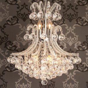 Kroonluchter ø 50 cm ijzer-glas - 5ll-cr31 Clayre Eef