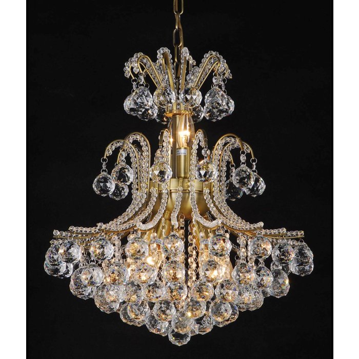 Kroonluchter ø 50 cm ijzer-glas - 5ll-cr32 Clayre Eef