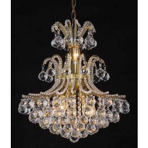 Kroonluchter ø 50 cm ijzer-glas - 5ll-cr32 Clayre Eef