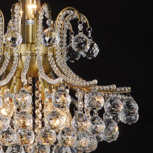 Kroonluchter ø 50 cm ijzer-glas - 5ll-cr32 Clayre Eef