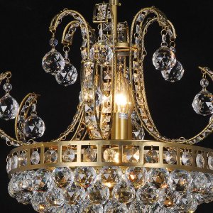 Kroonluchter ø 50 cm in ijzer-glas - 5ll-cr33...