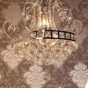 Kroonluchter ø 50 cm in ijzer-glas - 5ll-cr33 Clayre Eef