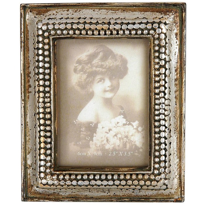 2791 Antieke lijst 6x9 cm zilver