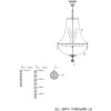 Glas-ijzer kroonluchter Ø 40 cm - 5LL-CR47 Clayre Eef