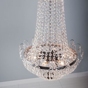 Glas-ijzer kroonluchter Ø 50 cm - 5LL-CR91 Clayre Eef