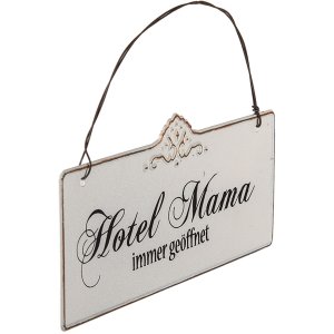 Tekst bord Hotel Mama - 63145 Clayre Eef wit