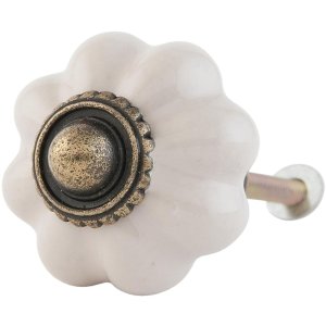 Meubelknop ø 3 cm in beige - 63506