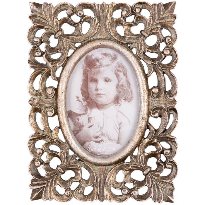 2915 Barok lijst ovaal 11x15 cm brons