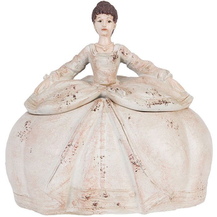 Juwelenkistje madame 20x21x16 cm in beige