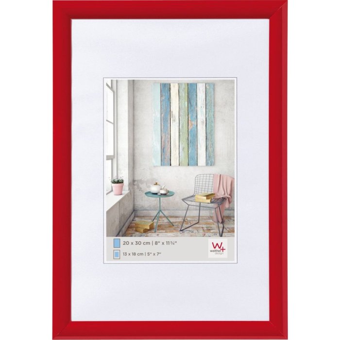 Walther Kunststof lijst Trendstyle 10x15 cm rood
