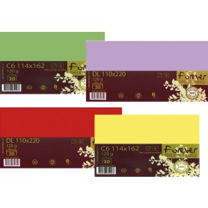 voor altijd kleurrijke enveloppen 2 maten verschillende kleuren
