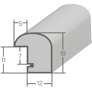 Houten lijst h004 zwart antireflexglas 20x60 cm