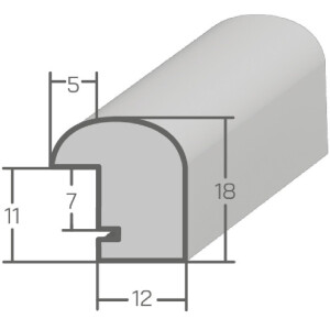 Houten lijst h004 eiken antireflecterend glas 21x30 cm