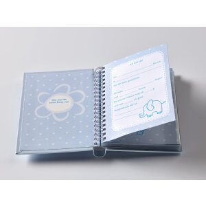 Mini Album Babydier blauw 30 fotos 11x15 cm