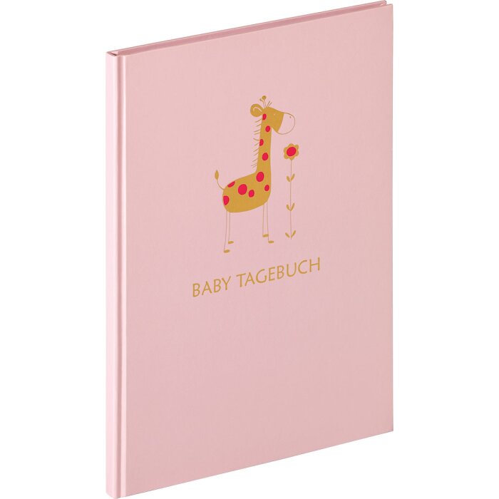 Dagboek babydier roze 20x28 cm
